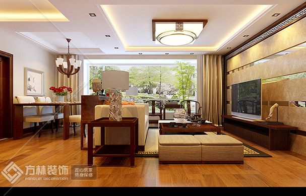中式风格客厅角度1