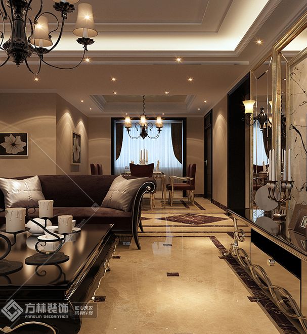新中式客厅角度3