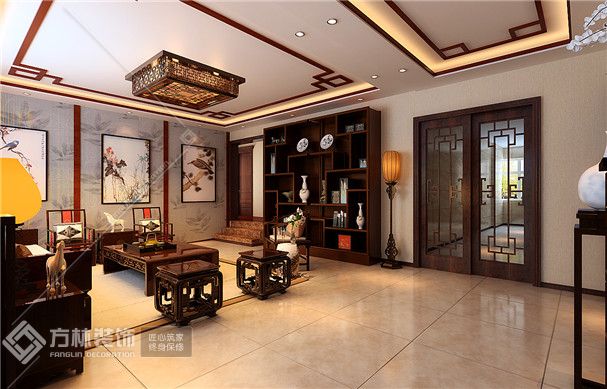 中式风格客厅角度3